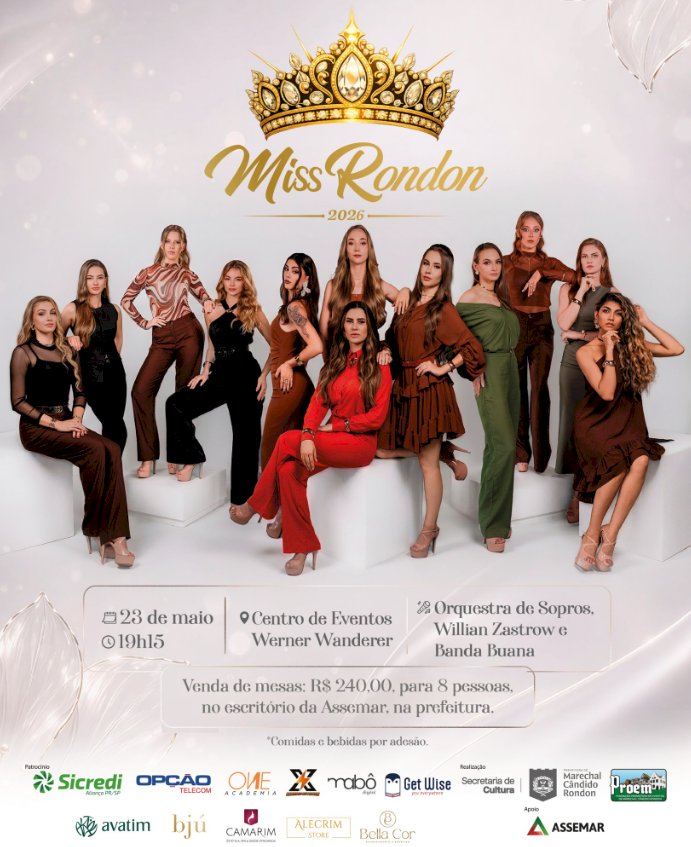 Votação para Miss Fotogenia 2026 já está aberta em Marechal Rondon
