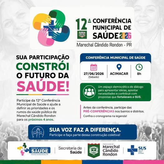 Pré-Conferências de Saúde começam na próxima semana em Marechal Rondon
