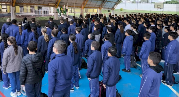 Autoridades municipais participam de solenidade no Colégio Estadual Cívico-Militar Marechal Rondon