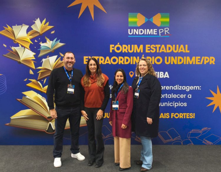 Integrantes da Secretaria de Educação de Marechal Rondon participam de fórum estadual da Undime em Curitiba