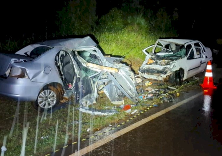 ATUALIZADO: Grave acidente deixa três mortos e três feridos na PR-473 em Quedas do Iguaçu