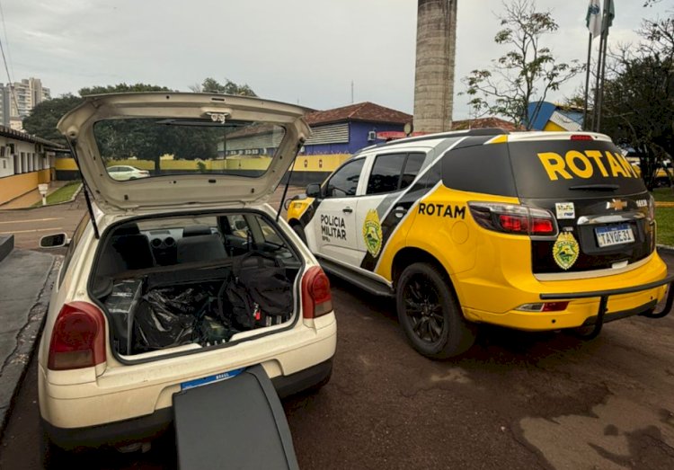ROTAM apreende medicamentos emagrecedores e eletrônicos na BR-369 em Corbélia