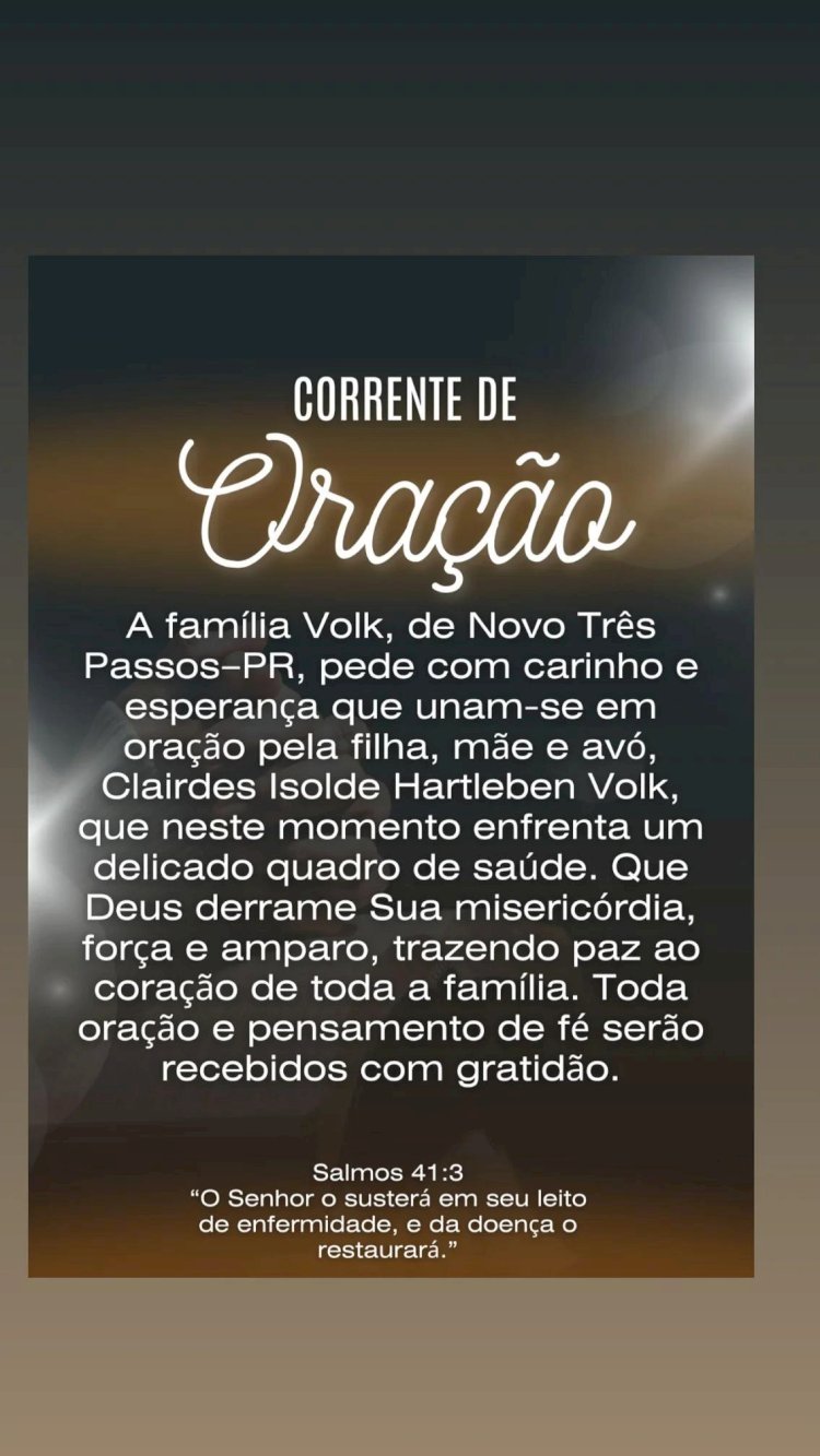 Moradora de Novo Três Passos segue em coma após grave acidente  e família pede oração