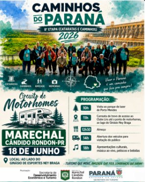 Marechal Cândido Rondon recebe caravana de motorhomes nesta quinta-feira