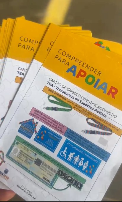 PRF promove ação de conscientização pelo Dia Mundial do Orgulho Autista na Rodoviária de Foz do Iguaçu