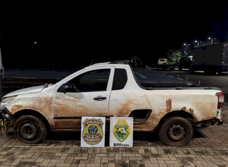 Ação conjunta do BPFRON e PF apreende dois veículos e 1.150 pacotes de cigarros contrabandeados em Guaíra