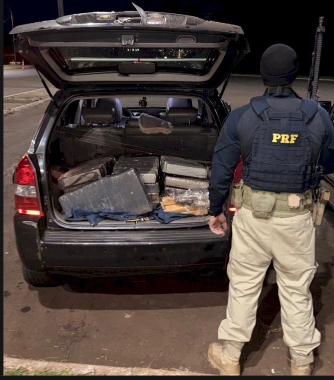 PRF apreende 150 quilos de maconha na BR-277 e prende motorista em Santa Terezinha de Itaipu