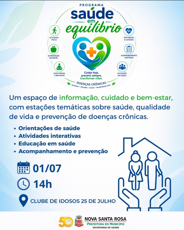 Saúde em Equilíbrio leva atendimento multiprofissional a idosos de Nova Santa Rosa nesta quarta