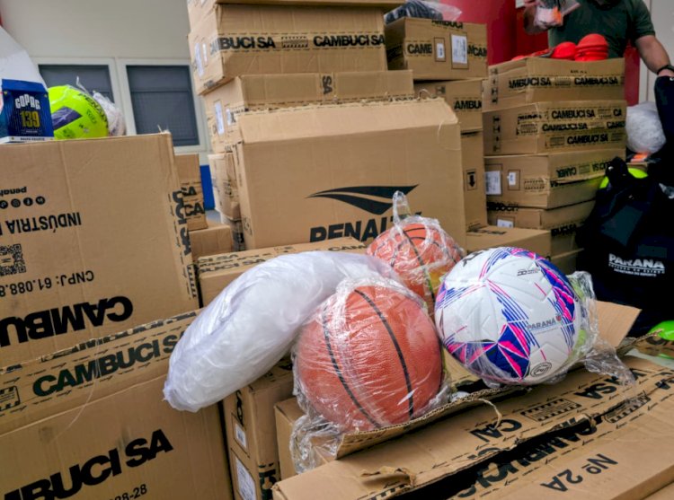 Nova Santa Rosa ganha reforço de R$ 60 mil em materiais esportivos vindos do Governo do Estado