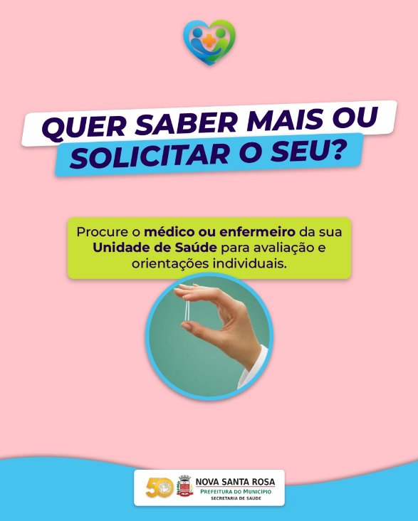 Nova Santa Rosa oferece implante contraceptivo de longa duração pelo SUS municipal
