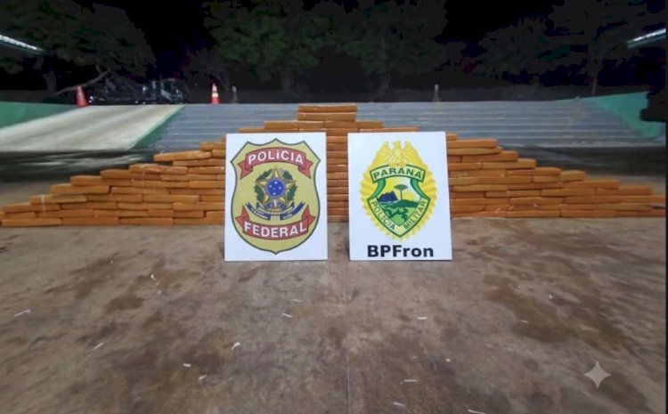 BPFRON e Polícia Federal apreendem 107 kg de maconha em patrulhamento fluvial no rio Paraná, em Pato Bragado