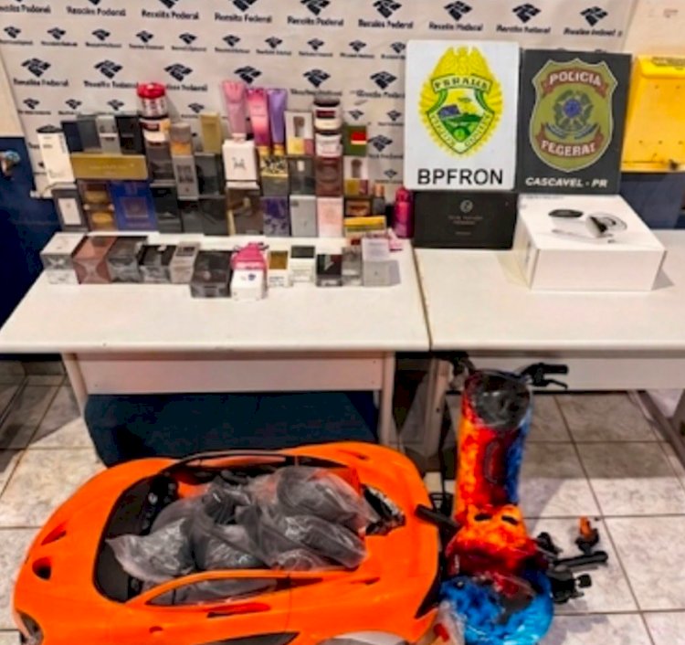 Bpfron e Polícia Federal apreendem medicamentos e mercadorias e prendem três mulheres em Cascavel