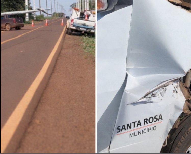 Dois acidentes em Palotina; um hoje (16)  e outro ontem dia 15, envolvendo uma van da prefeitura de Nova Santa Rosa