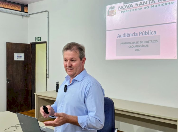 Nova Santa Rosa realiza audiência pública da LDO 2027 com participação da comunidade