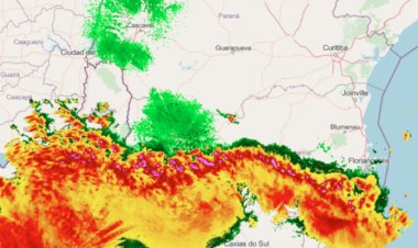 Meteorologia  prevê  Frente fria com  temporais, chuva de granizo