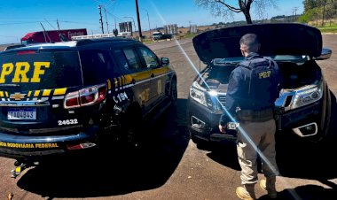 PRF recupera caminhonete roubada em São Paulo e prende condutor na BR-277