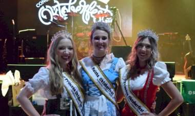 Eleita ontem a noite a Rainha da Oktoberfest 2025, casal Fritz e  Kleine Kinder 2025
