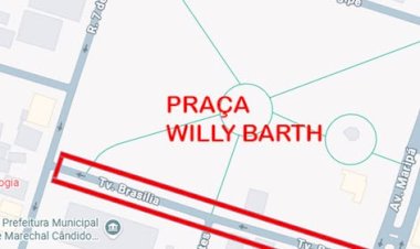 Audiência pública sobre revitalização do entorno da Praça Willy Barth acontece nesta quarta-feira