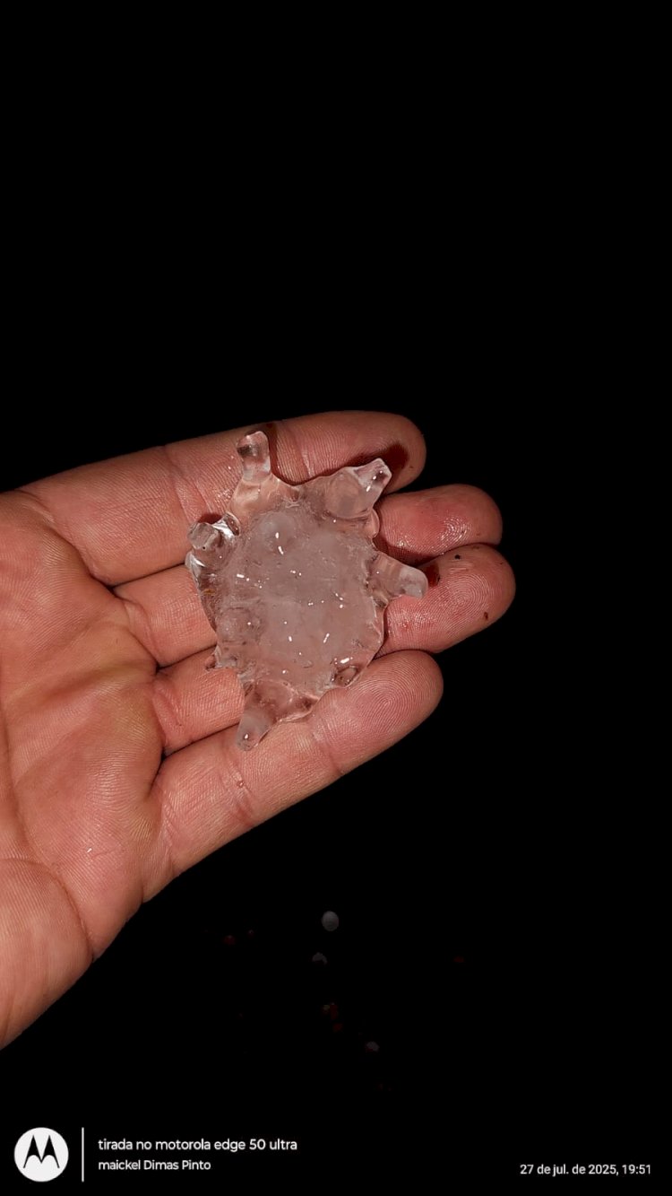 Chuva de granizo atinge microrregião de Marechal Cândido Rondon