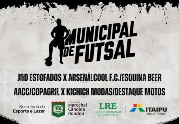 Semifinais do Municipal de Futsal decidem finalistas no ginásio Ney Braga