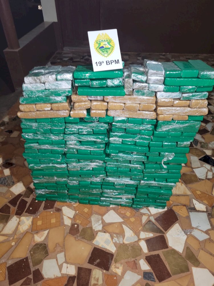 Polícia apreende mais de 200 kg de maconha e recupera veículo furtado em Vera Cruz do Oeste
