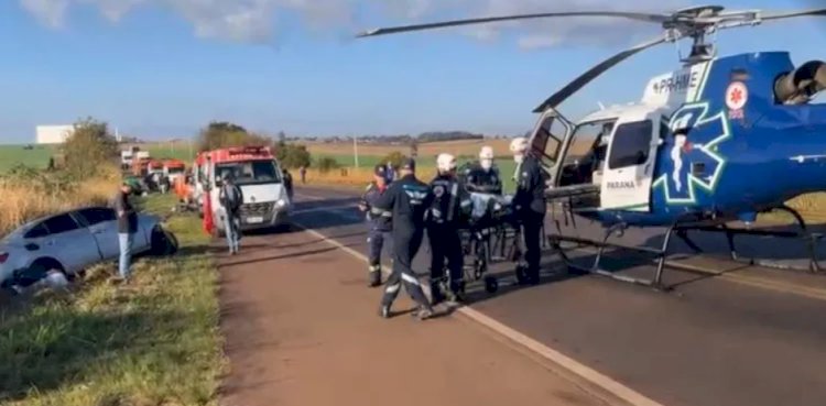 Grave acidente deixa seis feridos na BR-369 em Corbélia