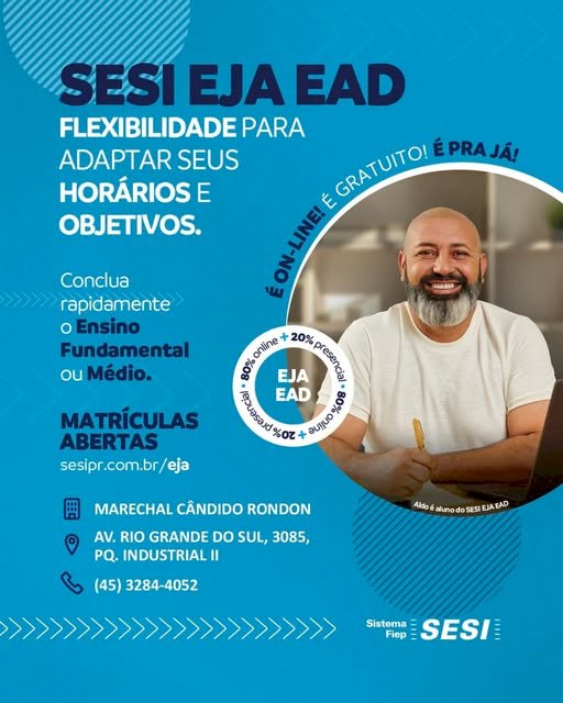 Abertas as matrículas para o EJA em Marechal Cândido Rondon