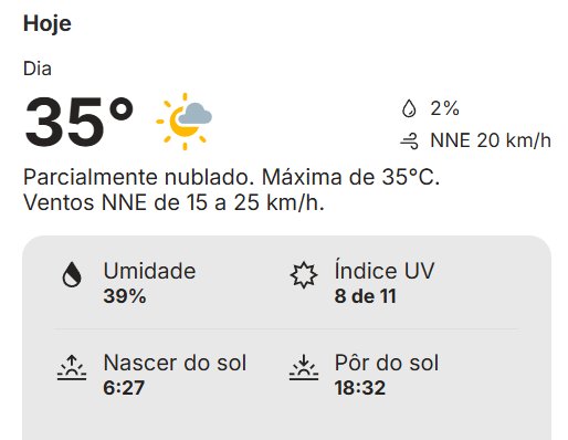 Previsão de chuva  com vento do sul a 26 km por hora e frio   segunda-feira (22)