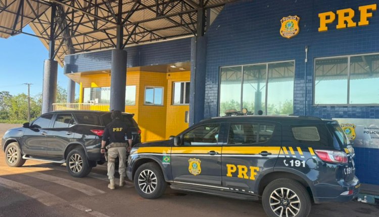 PRF recupera caminhonete furtada no RS e prende motorista na BR-163, em Guaíra