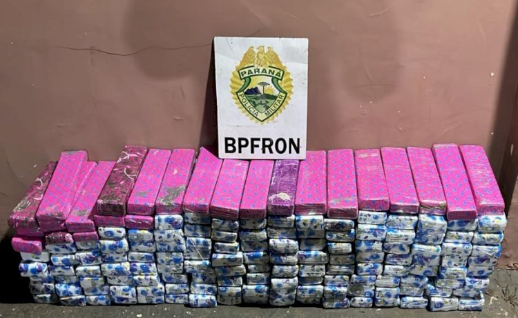 BPFRON prende casal paraguaio com 117,5 kg de maconha na  região