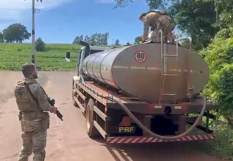 PRF apreende caminhão de leite com 4 toneladas de agrotóxicos contrabandeados em Toledo