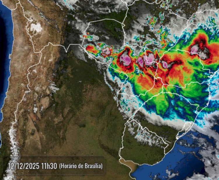 Frente Fria avança pelo Paraguai e já se aproxima do Oeste do Paraná