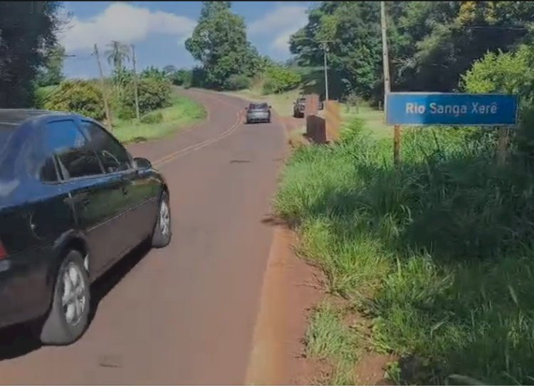 Obras provocam trânsito em meia pista na BR-491, em Nova Santa Rosa